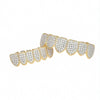 Halloween Accessories Micro-Inlaid Zircon Hip-Hop Braces, Colour: Gold Upper Teeth
