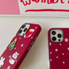 For iPhone 15 Pro Max Christmas Series Frosted PC Hybrid TPU Leather Phone Case(3D Christmas)