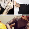 Sexy Mesh High Collar Long Sleeve Bottoming Blouse, Size:  One Size(Diamond)
