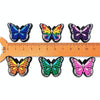 100pcs Butterfly Cartoon Shoe Flower Removable PVC Soft Rubber Cave Shoes Buckle(Red)