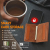 LC.IMEEKE 5-Cards MagSafe RFID Leather Card Bag(Brown)