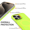 For iPhone 15 Pro Max Shockproof MagSafe Armor PC Hybrid TPU Phone Case(Fluorescent Green+Gray)