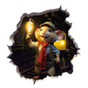 3D Cartoon Mouse Wall Stickers Home Kitchen Animal Decorative Decals, Model: CT70125G-T