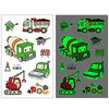 20 PCS Waterproof Children Luminous Cartoon Transport Car Tattoo Sticker(Ei-265)