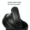 Dandali Casual Men Automatic Buckle Belt Business Soft Leather Pants Band, Length (cm): One Size 110-125cm(ZD-11)