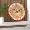 12 Inches Wood Grain Annual Ring Quartz Silent Clock Wall Clock, Style:MW021-12 (28x30 cm)