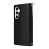 For Samsung Galaxy S23 FE 5G Nine-card Slots Zipper Wallet Bag Leather Phone Case(Black)
