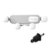 S03 Vehicle Air Outlet Gravity Navigation Mobile Phone Holder, Color: White Spiral Clip