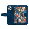 For iPhone 11 Pro Floral Pattern Leather Phone Case with Lanyard(Dark Blue)
