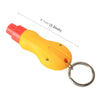 2 in 1 Mini Car Safety Rescue Hammer Life Saving Escape Emergency Hammer Seat Belt Cutter Window Glass Breaker (Yellow)