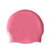 Glossy Seamless Pure Silicone High Elasticity Professional Swimming Cap(Pink)