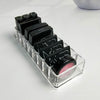 Acrylic Lipstick Shelf Powder Storage Box Transparent Eyeshadow Makeup Shelf Makeup Box(Transparent)
