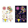 2 PCS Fluorescent Bronzing Waterproof Tattoo Stickers(JYG-002)