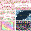 1.5m x 1m Flower Series Happy Birthday Party Photography Background Cloth(MDU04214)