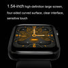 T68 1.54 Inch Body Temperature Monitoring Smart Watch with Flashlight Function(Black)