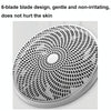 S-1090 IPX7 Waterproof 8D Portable LED Digital Display Round Electric Shaver(Silver)