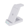 B20A 15W Qi Wireless Charger Charging Stand Compatible for iPhone iWatch Airpods(White)