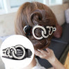 Rhinestone Hair Clip Hair Crabs Clamp Accessories Large Styling Tools Hair Accessories Women Hairpin(Black)