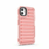 For iPhone 11 High Transparency TPU Hybrid PC Airbag Phone Case(Peach Red)