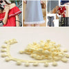20 Yards Pompom Lace Ribbon Fur Ball Trim For Craft DIY Curtain Home Decorative Clothes Sewing Accessories(Beige)
