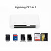 NK-1011 3 in 1 CF Card / TF Card / SD Card Reader For 8 Pin Devices