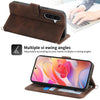 For Samsung Galaxy A36 Skin Feel Flowers Embossed Wallet Leather Phone Case(Brown)