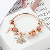 MGZ03 Rose Gold Love Heart Lock Decorative Bracelet, Length: 19cm