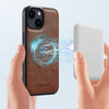 For iPhone 13 mini LC.IMEEKE Magsafe Phone Case(Brown)