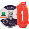 Natural Flea & Tick Collar for Cats & Small Dogs - 38cm Orange