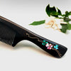 Clover Long Handle Sandalwood Comb Classical Craft Comb,Package: Gift Box