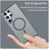 For Samsung Galaxy S23 Ultra 5G MagSafe Frosted Translucent TPU + PC Full Coverage Phone Case(Dark Blue)