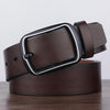 Dandali YY25 Men Fashion Retro Buckle Leather Belt Waistband, Length: 110cm(Coffee)