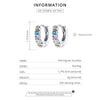 S925 Sterling Silver Shining Colorful Zircon Ear Buckle Women Earrings(Silver)