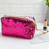 Travel Portable Sequined Anise Cosmetics Tote Storage Bag(Rose Red)