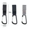 Stroller Wear-Resistant Non-Slip Aluminium Climbing Buckle Hooks(Gray Snowflake)