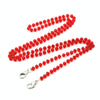 Mask Lanyard Handmade Crystal Bead Chain Anti-Drop Hanging Glasses Chain, Color:Red
