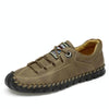 Leather Men Casual Shoes Outdoor Shoes, Size:45(Khaki)