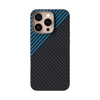 For iPhone 13 Pro Max ABEEL C Carbon Fiber Series 6D Micro Relief MagSafe Phone Case(Black Blue)