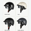 SOMAN Motorcycle Half Helmet Adjustable Helmet With Inner Mirror, Size: XXL(White)