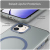 For iPhone 11 MagSafe Frosted Translucent TPU + PC Full Coverage Phone Case(Dark Blue)