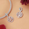 S925 Sterling Silver Rose Gold Tree Of Life Pendant DIY Beads(BSC1007)