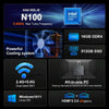 Ninkear N10 Windows 11 Bluetooth 4.2 Mini PC, 16GB+512GB, Intel Processor N100 Alder Lake-N(EU Plug)