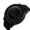 SKMEI 1142 Multifunctional Men Outdoor Sports Noctilucent Waterproof Silica Gel Digital Watch (Black)