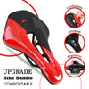 WEST BIKING Cycling Seat Hollow Breathable Comfortable Saddle Riding Equipment(Black Red)