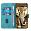 For Xiaomi Redmi K70 YX0060 Elephant Head Embossed Phone Leather Case with Lanyard(Light Blue)