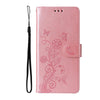 For Redmi K70 / K70 Pro Embossed Butterfly Flowers Leather Phone Case(Rose Gold)