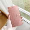For Samsung Galaxy A56 5G Flower Embossed Leather Phone Case(Rose Gold)