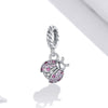 S925 Sterling Silver Ladybug Pendant DIY Bracelet Necklace Accessories