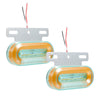 2 PCS 12V 12LED Car Oval Side Lamp(Red Light)