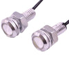 2 PCS 2x 2W Waterproof Eagle Eye Light White LED Light for Vehicles, Cable Length: 60cm(Silver)